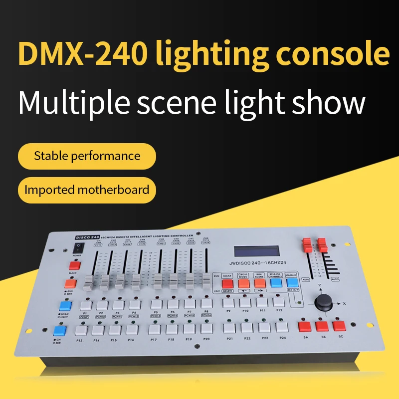 NEW 240 Console Dmx512 Controller Professional Rgb Party Lights Equipment Bar Dimmer Rhythm Control Machine for KTV Stage Show