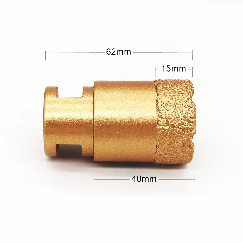 Factory Price Custom size 6-100mm M14 Vacuum Brazed Diamond Core Drill Bit tile hole saw cutter for Porcelain Tile