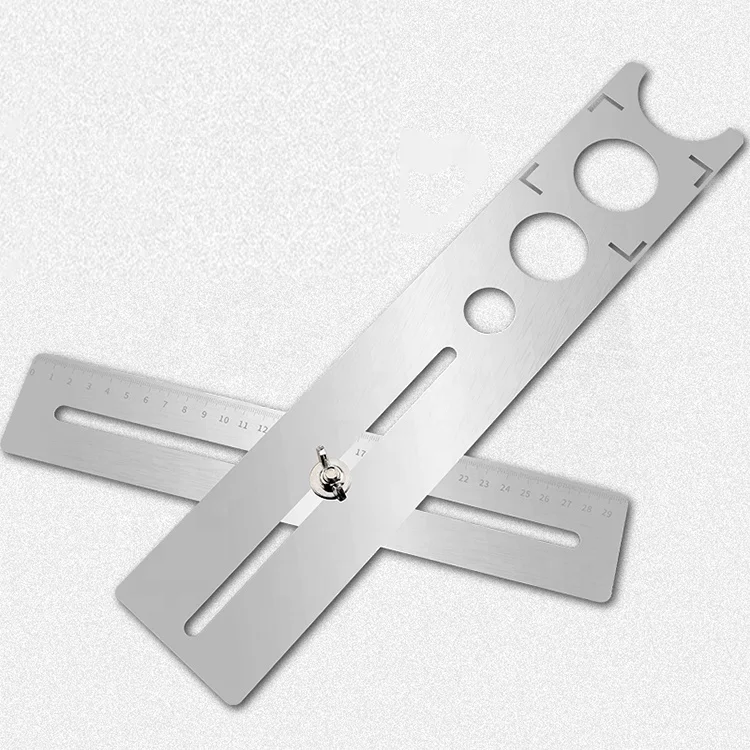 tile hole locator adjustable Aluminum alloy multi angle folding ruler Positioning tool