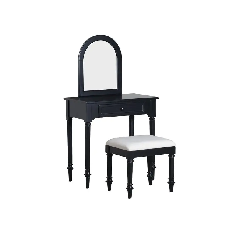 Дешевые цены по прейскуранту завода-изготовителя черный макияж туалетный столик набор с табурет с зеркалом