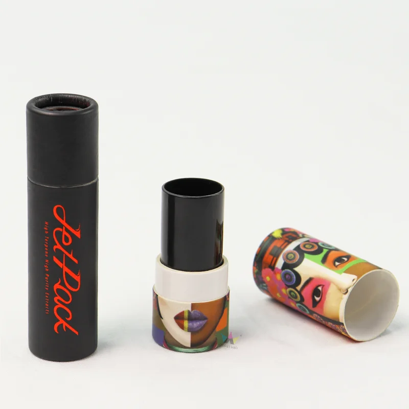 paper lip balm custom packaging tubes for powder pre roll with ribbon parchment posters thermocouple kraft tube