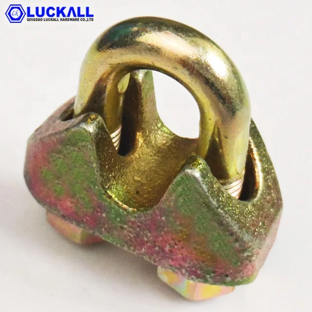 Yellow Zinc Plated Carbon Steel Malleable A Type Wire Rope Clip 45MM