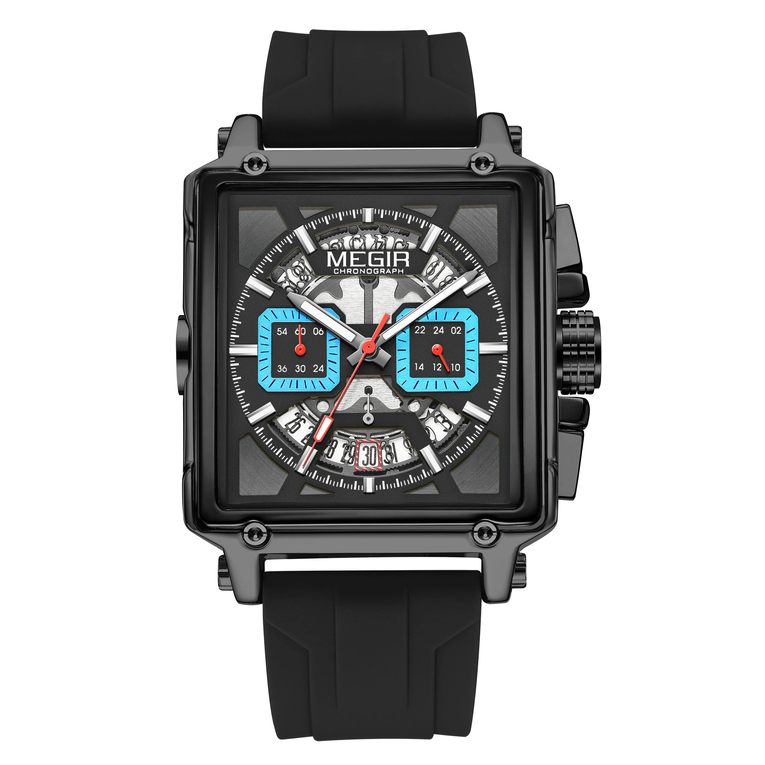 Megir 2233 г новые мужские часы из сплава фирменные для мальчиков jam tangan pria оригинальные крутые черные дизайнерские