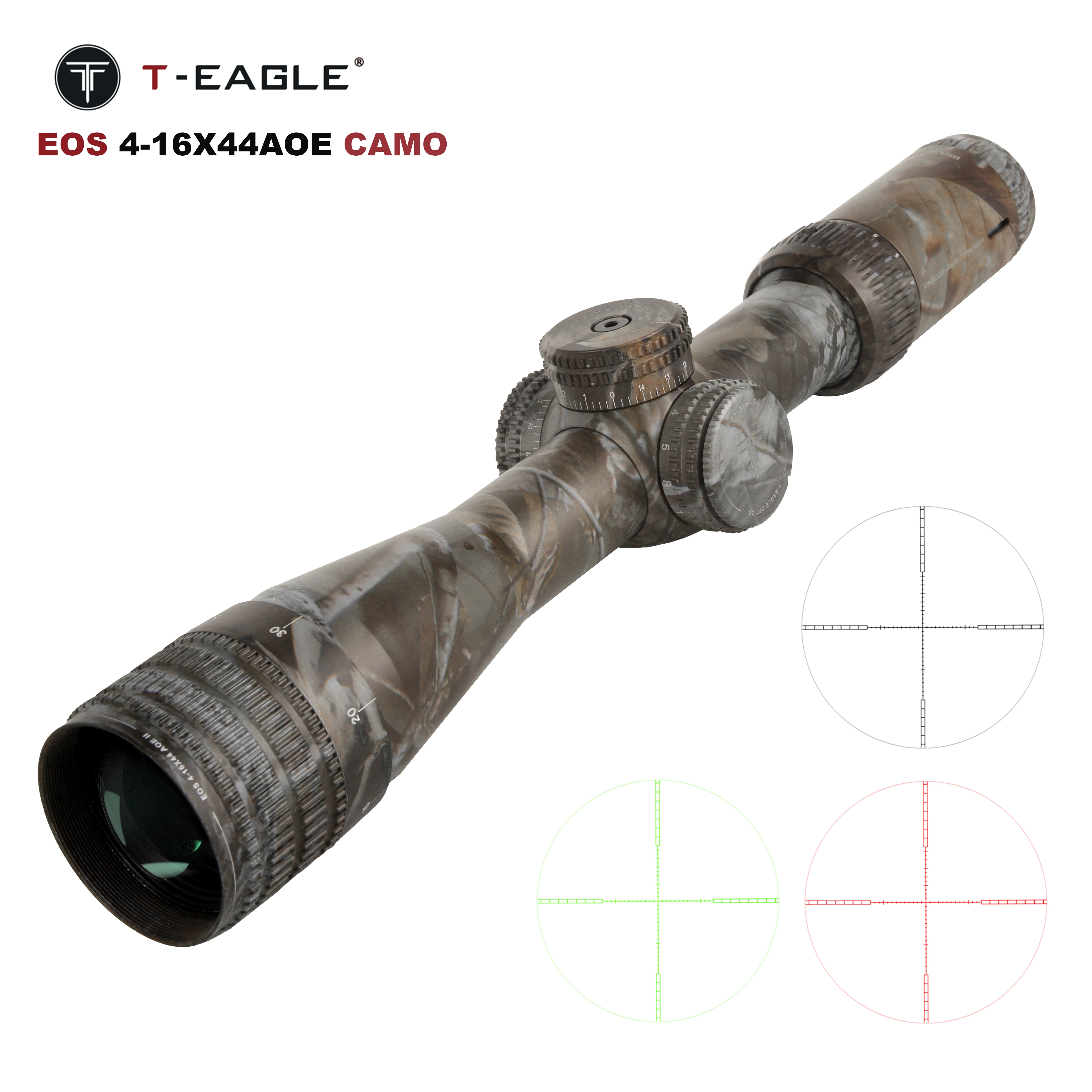 T-EAGLE EOS 4-16x44 aoe Camo Wholesale Tactical Hunting Scope Optics Sight Outdoor Sports Hunting Scope For Toys Outdoor Hunting