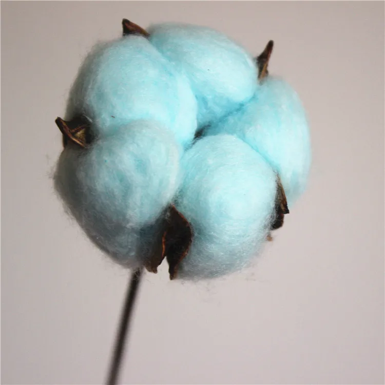 Handmade 40 cm Beautiful Dry Flower Cotton with Stem for Household Flower Arrangement Elegant Bouquet Flower Wrapping