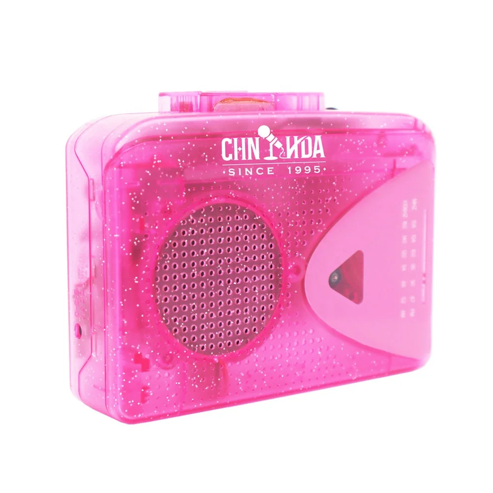 chnhda transparent cassette recorder Player fashion Recorder Player with am fm radio clear walkman player