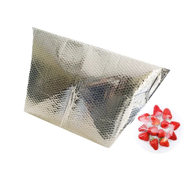 Customized Seafood Transport Bag Keep Fresh Thermal Insulated Box Liner Aluminum Foil Shipping Bag