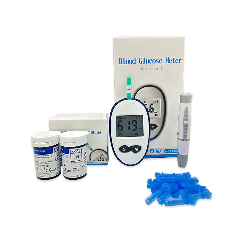 Medical electronic digital quick check blood glucose meter portable diabetic one touch sugar monitor meter with test strip