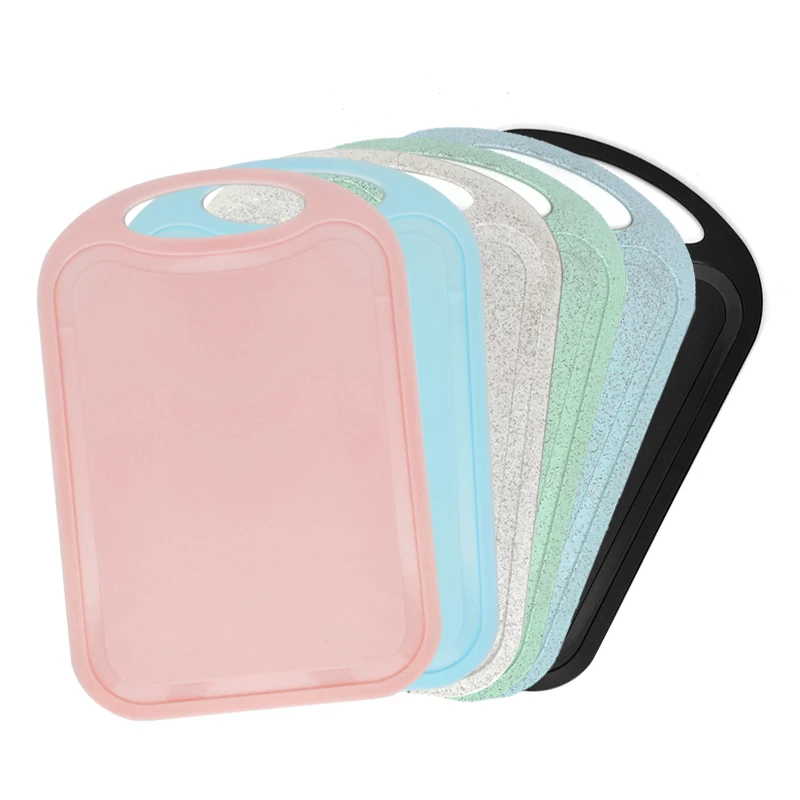 Colorful BPA Free Non-Slip Plastic Chopping Boards Wheat Straw Plastic Vegetable Cutting Board For Kitchen