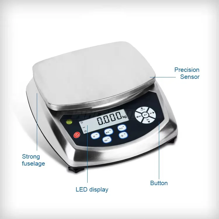 30kg/0.5g Intelligent ABS Plastic Laboratory Electronic Platform Scale Digital Weighing Kitchen 0.1g Battery/Manual/Electric