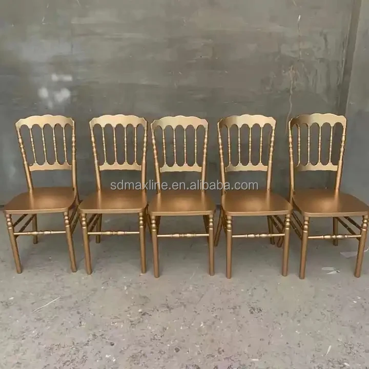 Cheap Napoleon Hotel Event White Color Party Event Wooden Chairs