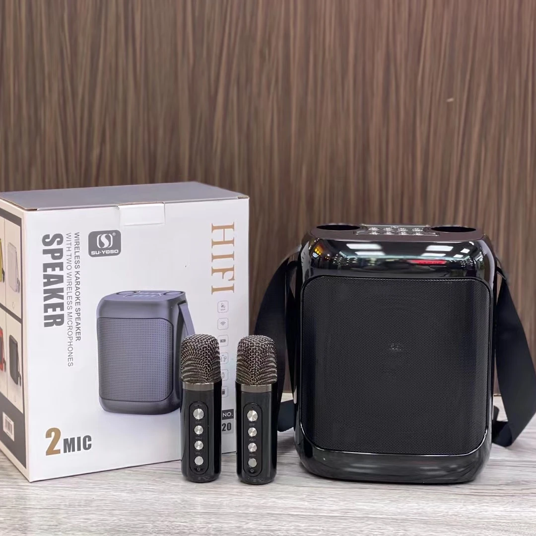 Лидер продаж, домашний Hi-Fi аудиодинамик с эффектом, беспроводной микрофон для караоке, семейная вечеринка, KTV, караоке, портативный сабвуфер, щетки YS220