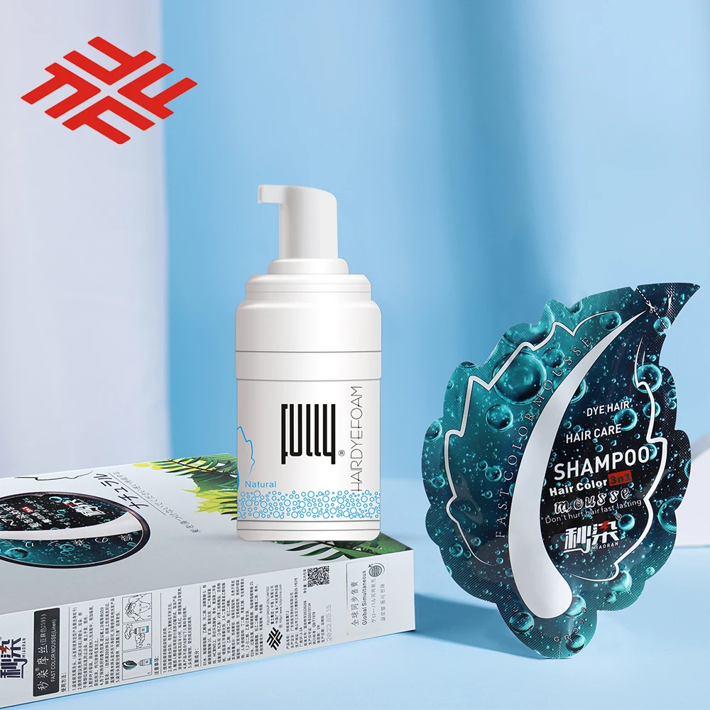 FULLY FastColor Hair Dye Mousse Permanent Hair Color Shampoo Foam Dye Factory OEM