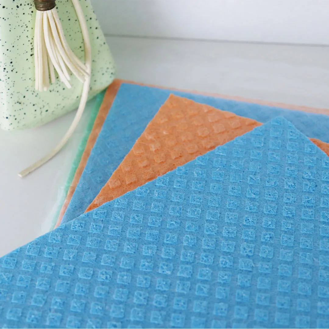 Swedish Cellulose Sponge Dish Clothes Absorbent Kitchen Cleaning Cellulose Germany White Swedish Dish Cloths Microfiber Cloth