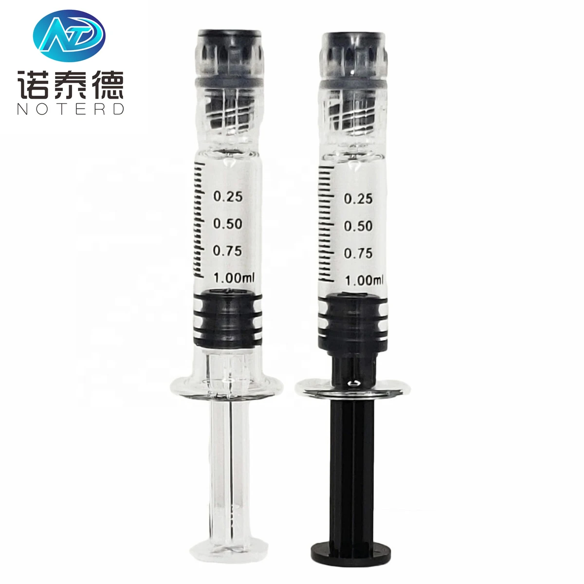Sterile medical grade 1 ml luer lock borosilicate glass syringe for oil