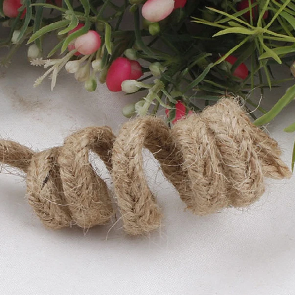 Factory Direct Sale 4mm Weaving Flat Jute Twine Rope Large Quantity Multi-Specification Round Twine Rope