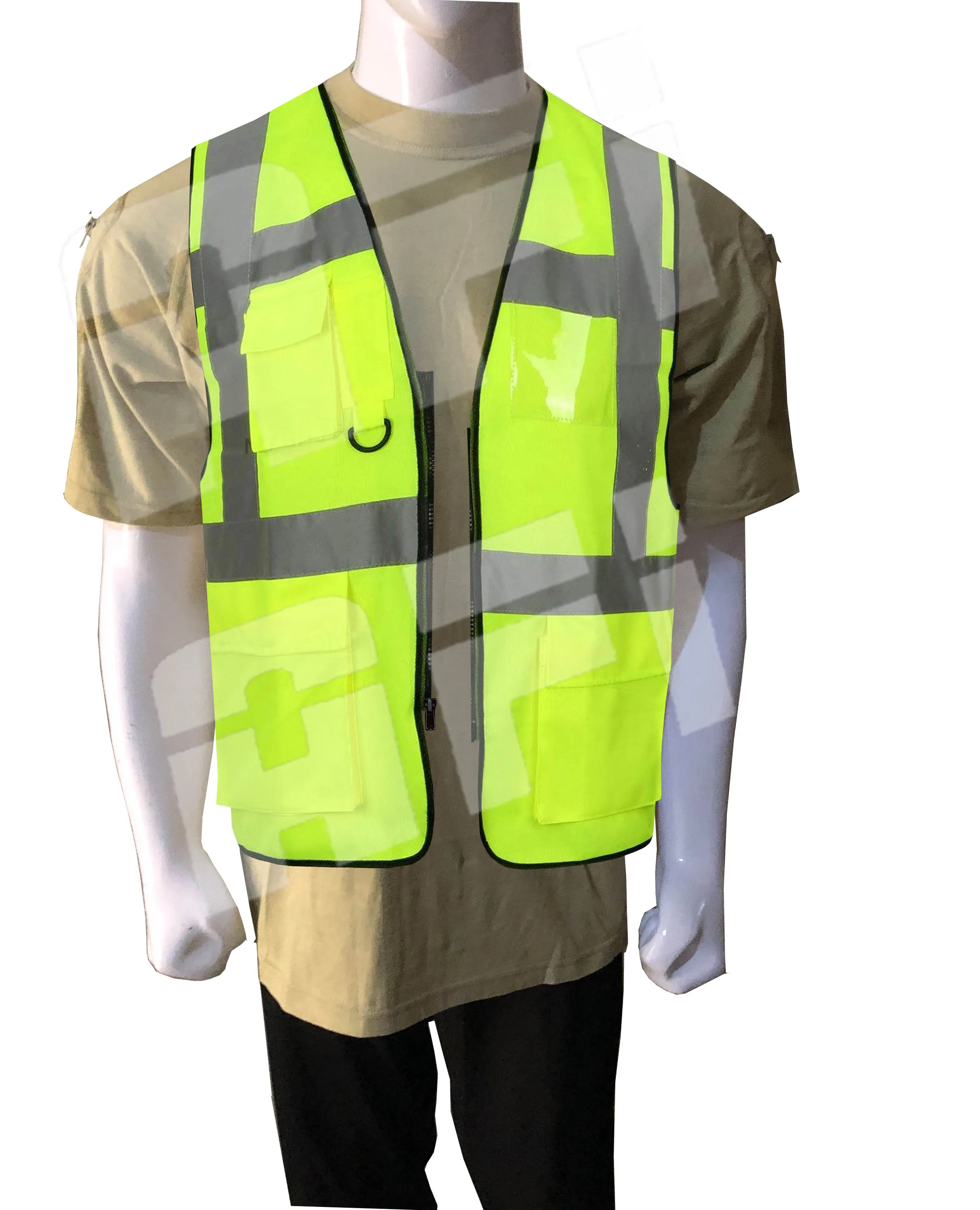 Жилет высокой видимости Hi Viz Vis, жилеты на молнии, светоотражающий жилет безопасности