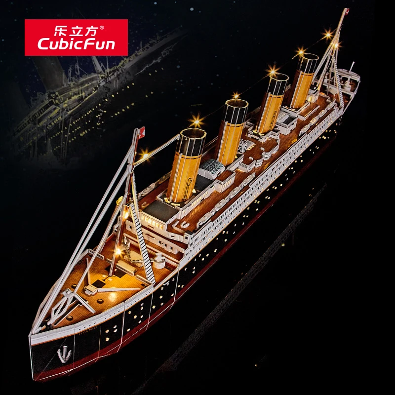 Новые поступления игр DIY Paper HMS Victory модель Собранный светодиодный свет титанический 3D пазл для взрослых игрушки
