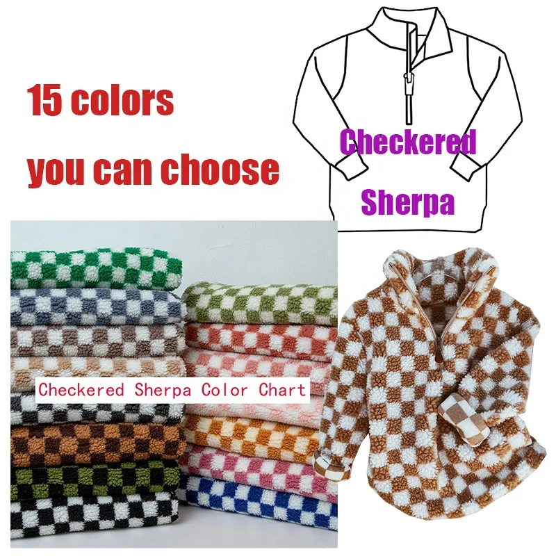 Hot sale Fall Winter Sherpa Thick Plush Fabric Toddler Baby Girl Jacket Tops Flower Pattern Long Sleeve Kids Polar Fleece Sherpa