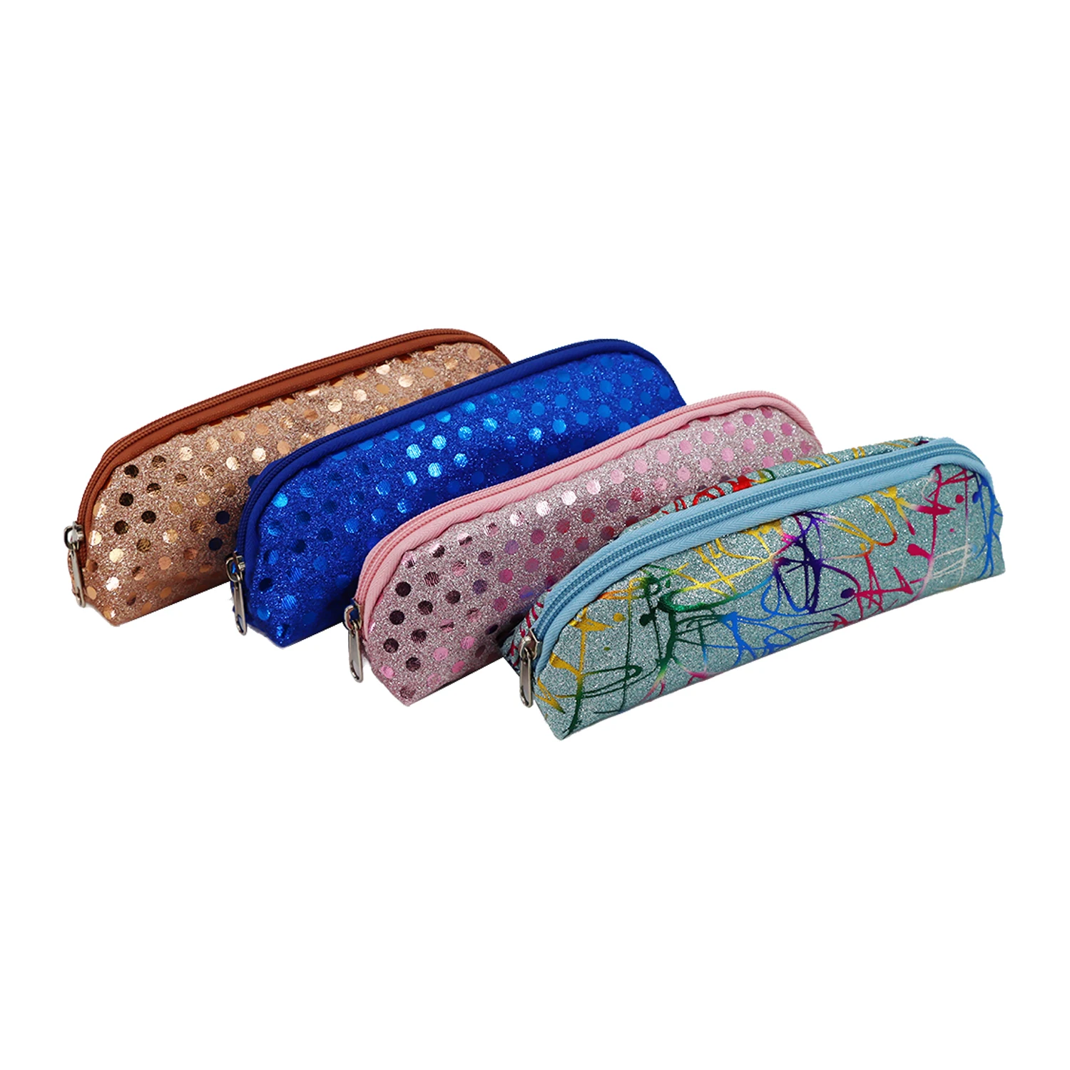 Factory Students Stationery PU Pencil Bag Pen pencil Case Pouch Ziplock Bag Customized Plastic PVC Felt Zipper Pen bag