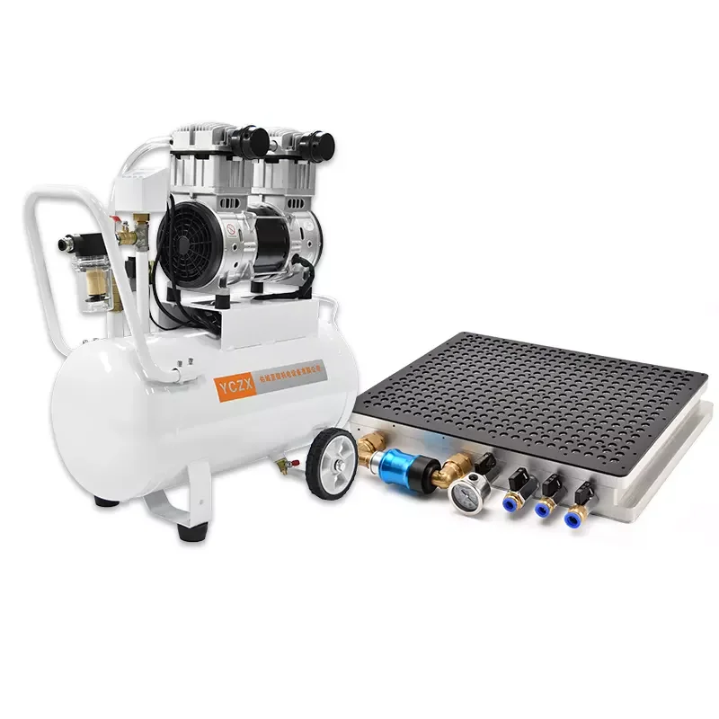 CNC Vacuum Chuck Pneumatic Fixture With Pump Set Milling Machine Machining