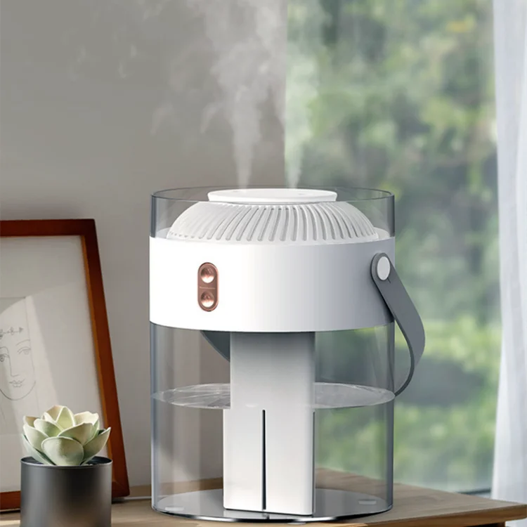 Home Appliances 2.6L Home Desktop Simple Design Bucket Double Nozzle Spray Personal Space Air Humidifier