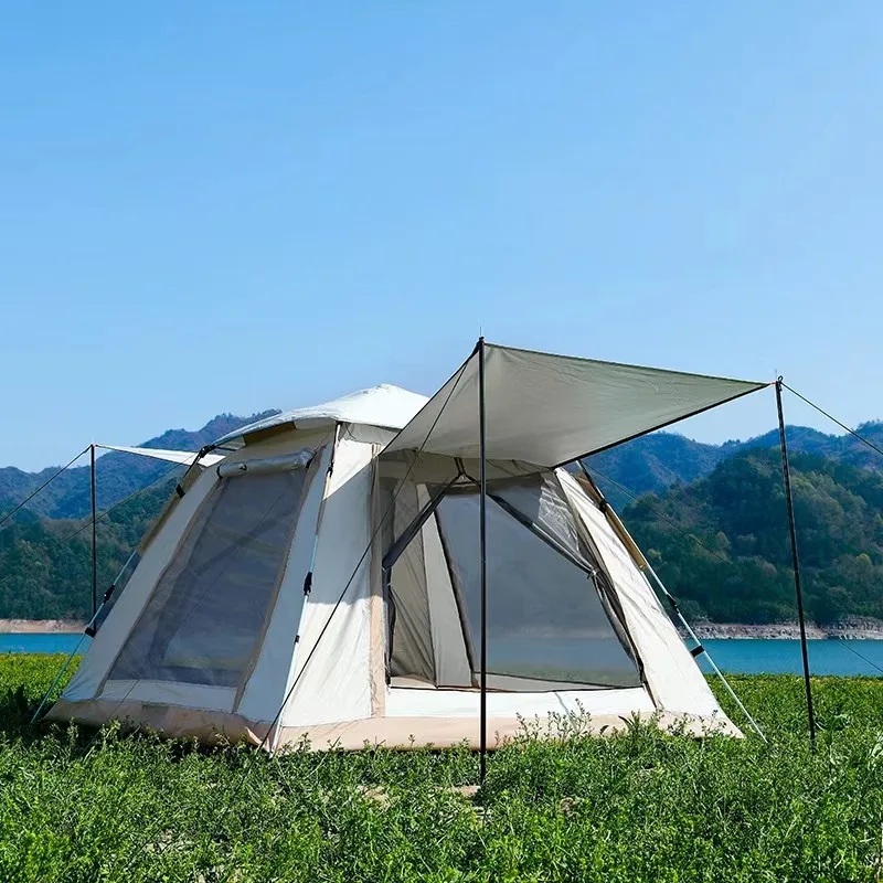 Full-Automatic Portable Four-Sided Tent for Outdoor Camping Travel Beach Use Anti-Mosquito Sunscreen With Oxford Fabric Families