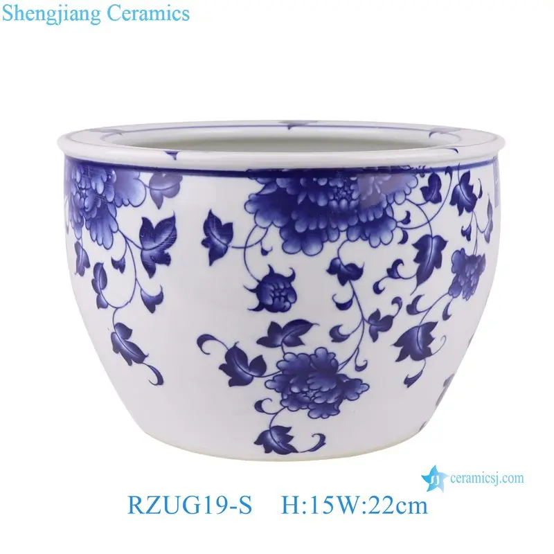 RZUG18-19-20-21-L-M-S Cheap Price Blue and White Medium Size Porcelain Flower Pot