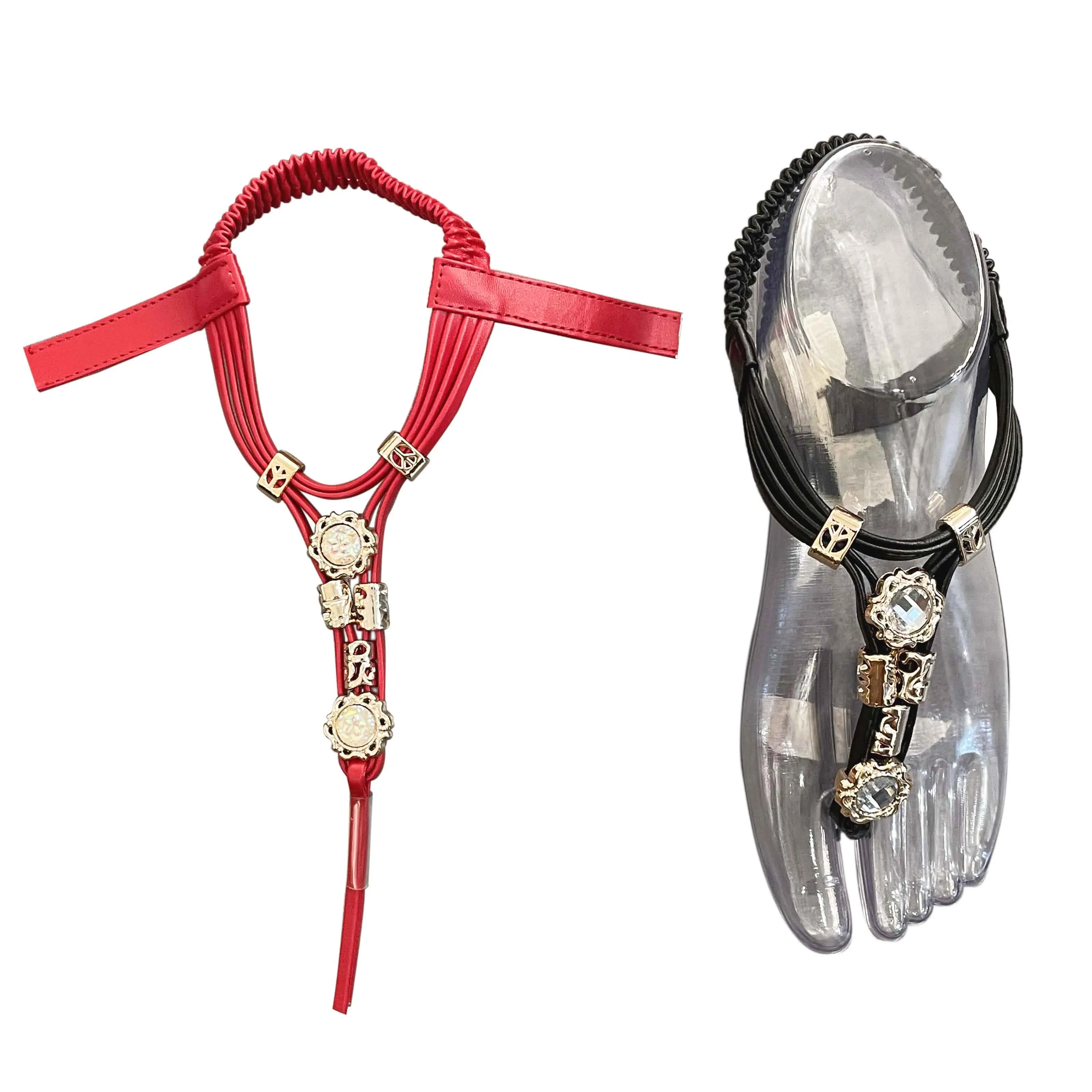 Прямая продажа с завода, женские сандалии из искусственной кожи, декоративный верх