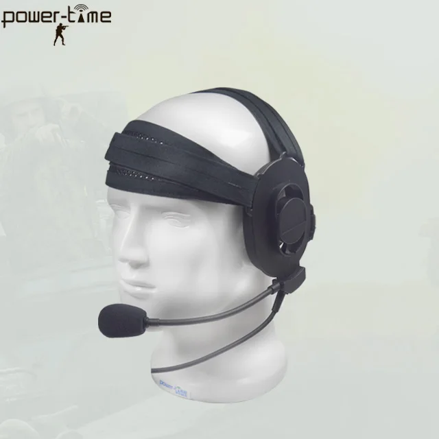 IP67 waterproof single-sided PC headset for field  radio with Three adjustable suspension straps