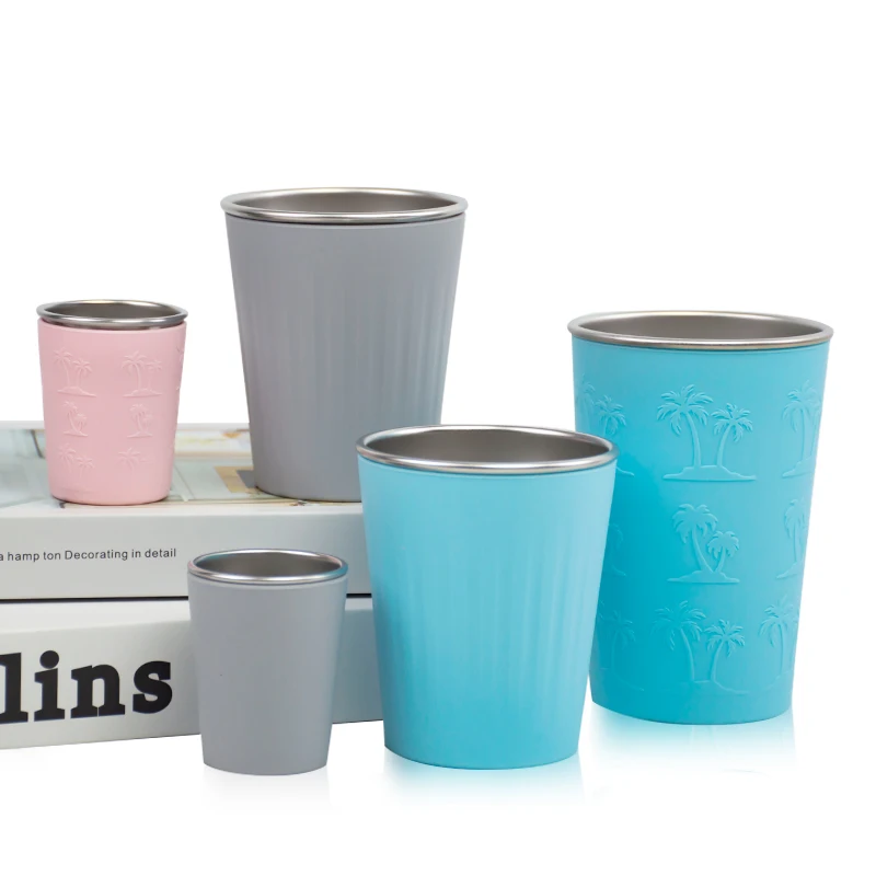 Unbreakable & Reusable 16-Ounce Silicone Drinking Cups with Steel inside for Indoor and outdoor