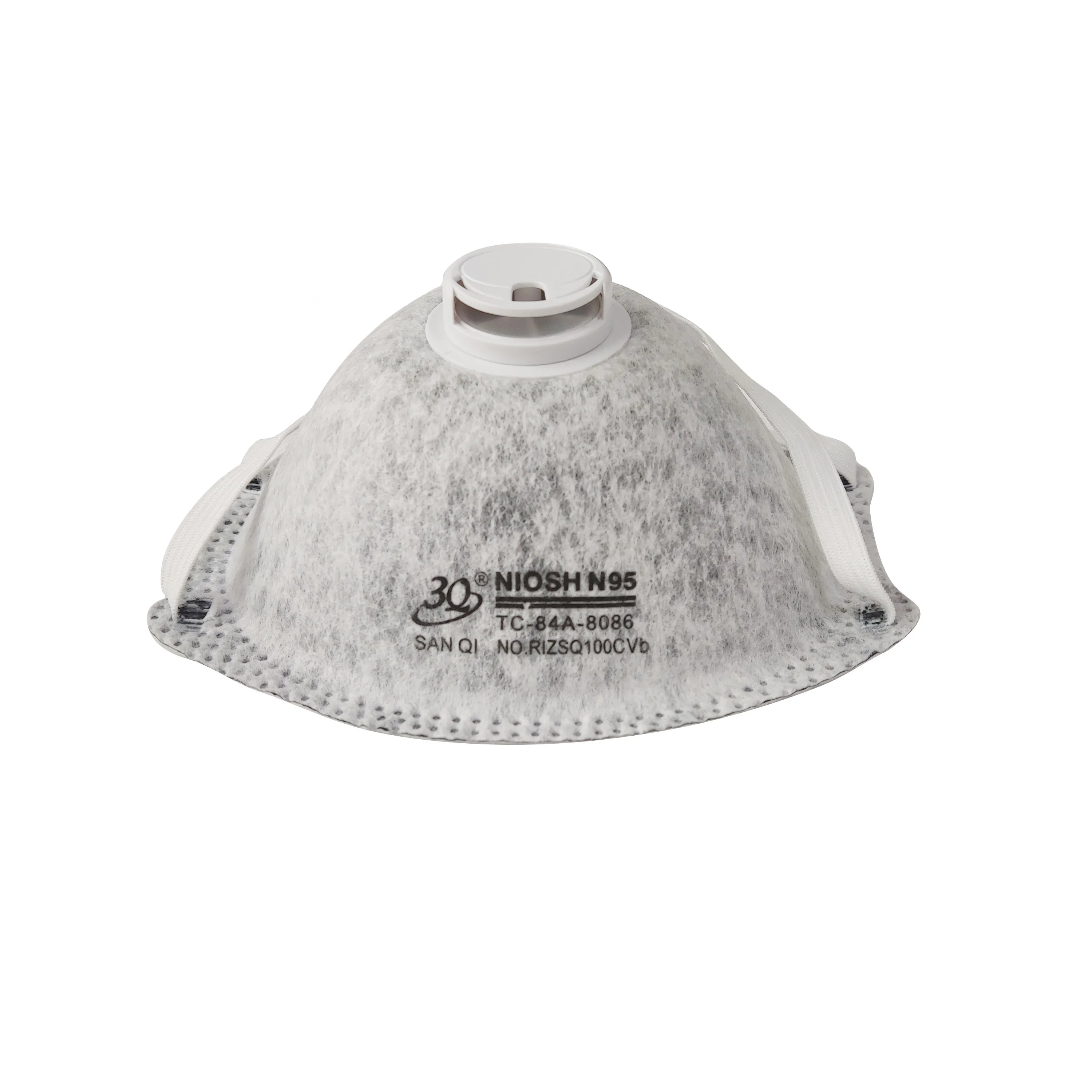 Sanqi NIOSH Approved Head Loop Cone Cup Shape Particulate Industrial Valved N95mask Disposable N95 Mask Respirator With Valve