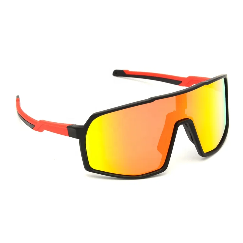 1 Lens Cycling Sunglasses Full Screen Bike eyewear Interchangeable PC lens  Unbreakable Lightweight Sports Glasses
