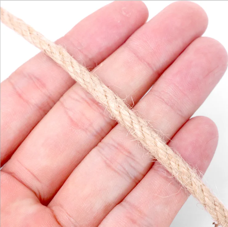 100m per roll spool packaging 100% Natural Hemp twisted Jute ropes for DIY decoration