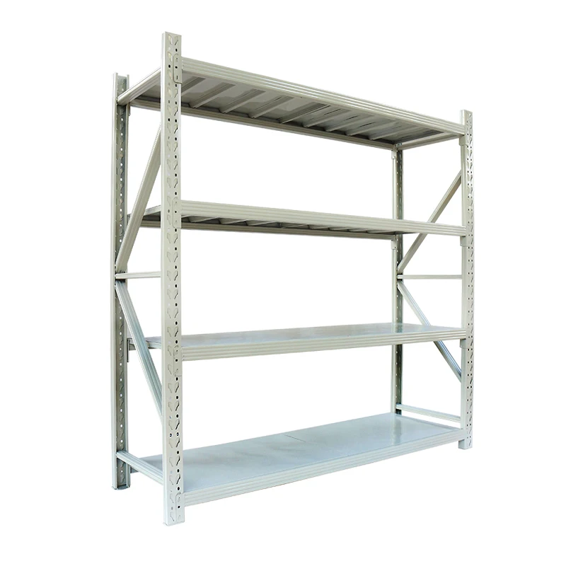 120 X 40 X 200cm White Metal Free Standing Shelves Cold Rolled Steel Medium Duty Shelving Boltless Rack
