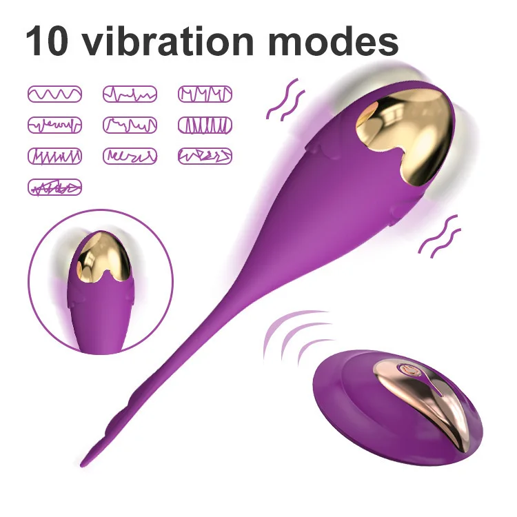 10 frequency small goldfish vibration jump egg USB charging wireless tadpole small whale remote control fish tail adult products
