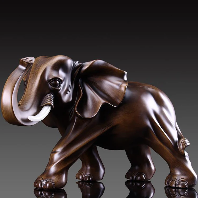 Resin Decorative Statue Indoor African Elephant Sculpture