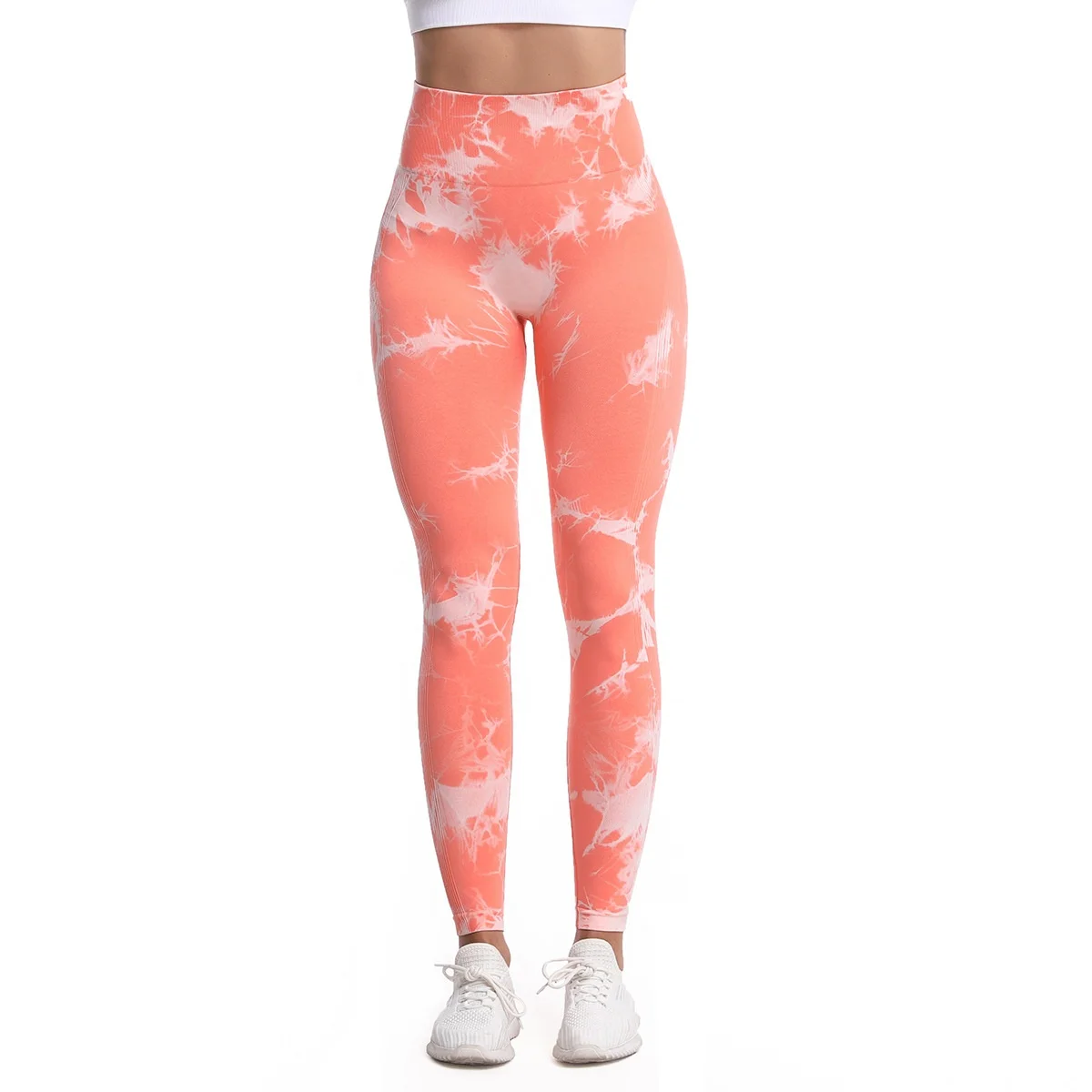 2022 Hot Sale Woman Scrunch Booty Tie Dye Recycled Custom Yoga Pants Push Up Sportswear Fitness Tight Workout Marble Leggings