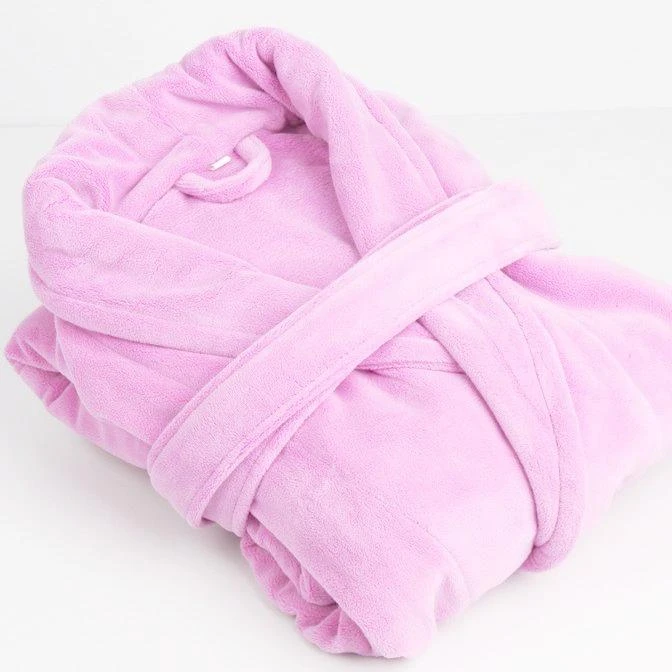 85% polyester and 15% polyamide plush quick dry solid color towel coral fleece bathrobe