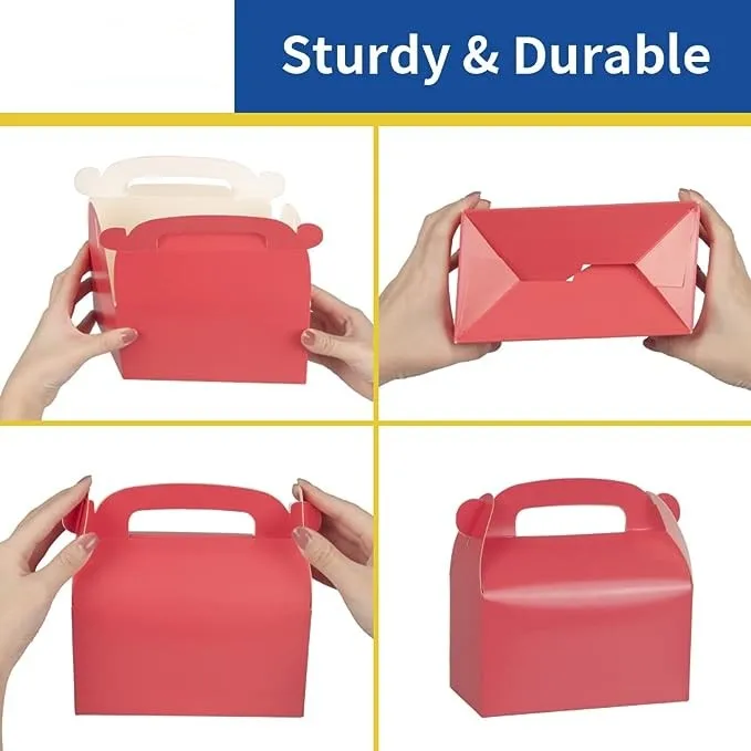 Candy Box, Gable Paper Gift Boxes with Handles for Barbie Party and Love Decoration Supplies