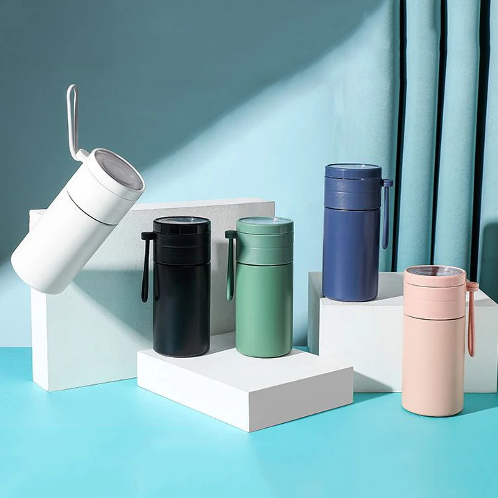 2023 new arrival double wall tea infuser bottle stainless steel tea water bottle