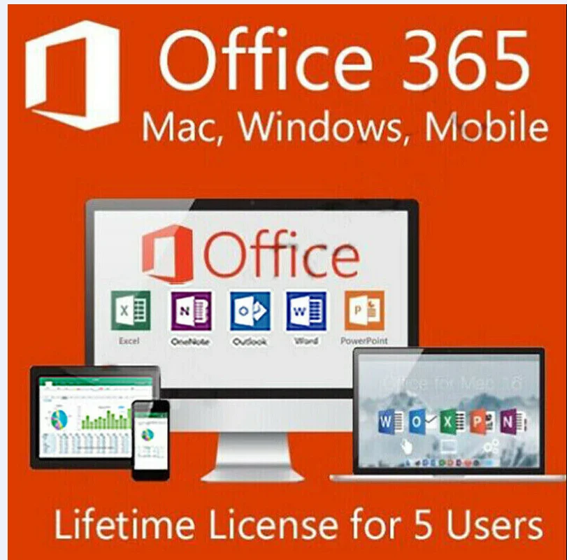 Оригинальное программное обеспечение для компьютера Office 365 Pro Plus, с паролем, программное обеспечение Microsoft 100%, онлайн-скачивание активации