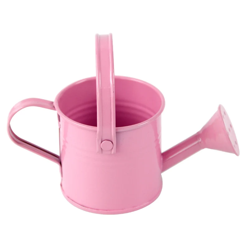 Hot Sale Fashion Pink Round  Iron Water Can Metal Watering Can