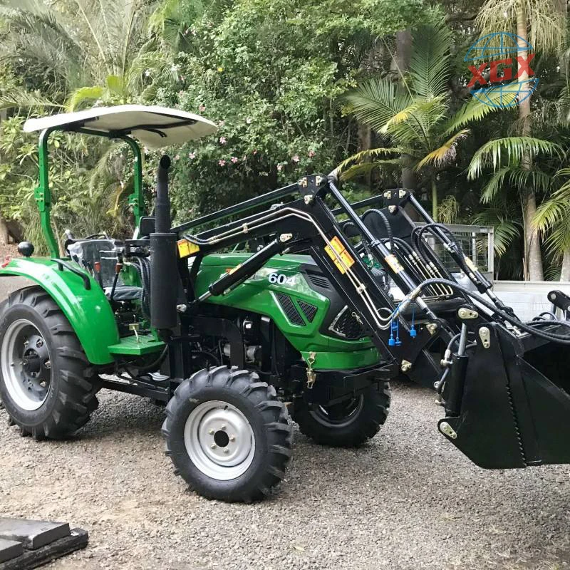 Hot sale 60hp 70hp 4wd farm garden tractor for agriculture with front loader and excavator