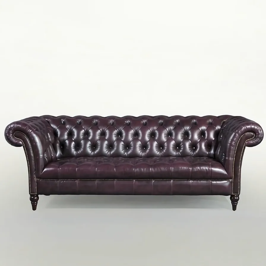 leather lounge furniture chesterfield living room sofa