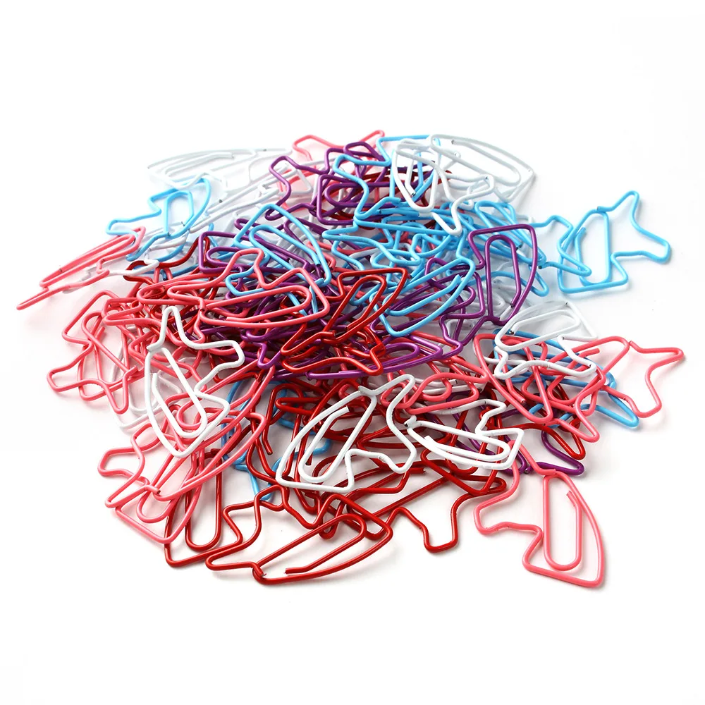 Fashion Design Wholesale School Metal Bookmark Planner Clips Custom Assorted Coated Unicorn Shape Paper Clip