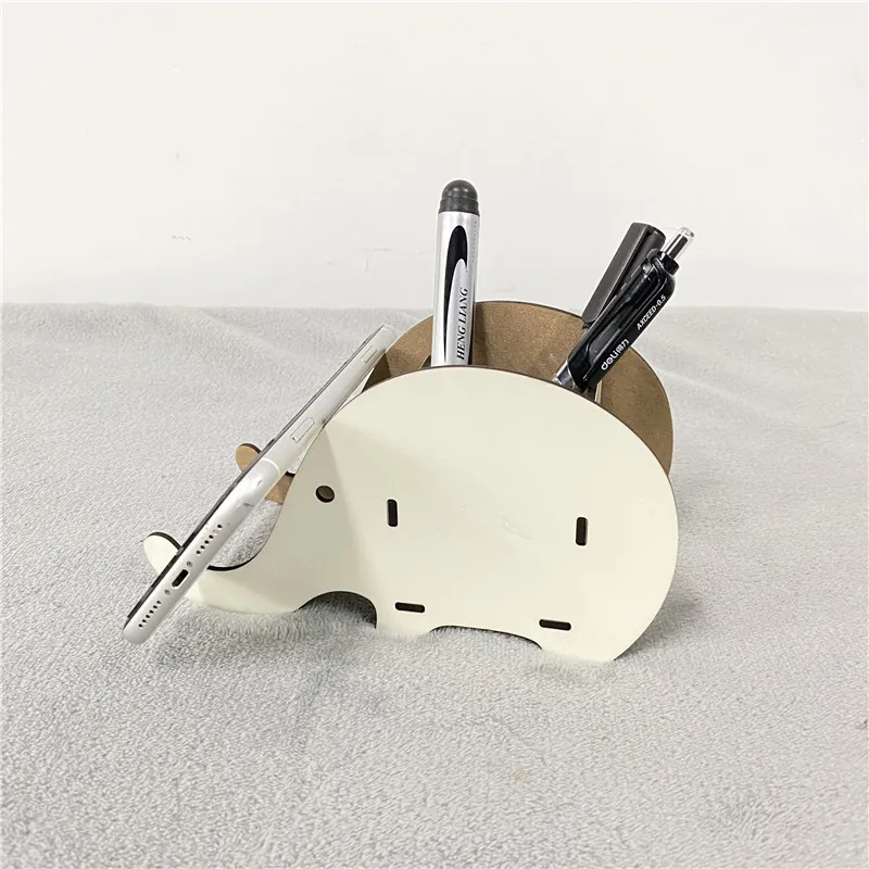 mdf hardboard Wooden Pen Holder Pencil Container Pen Pencil Holder with Phone Stand for Dye Sublimation Heat Press