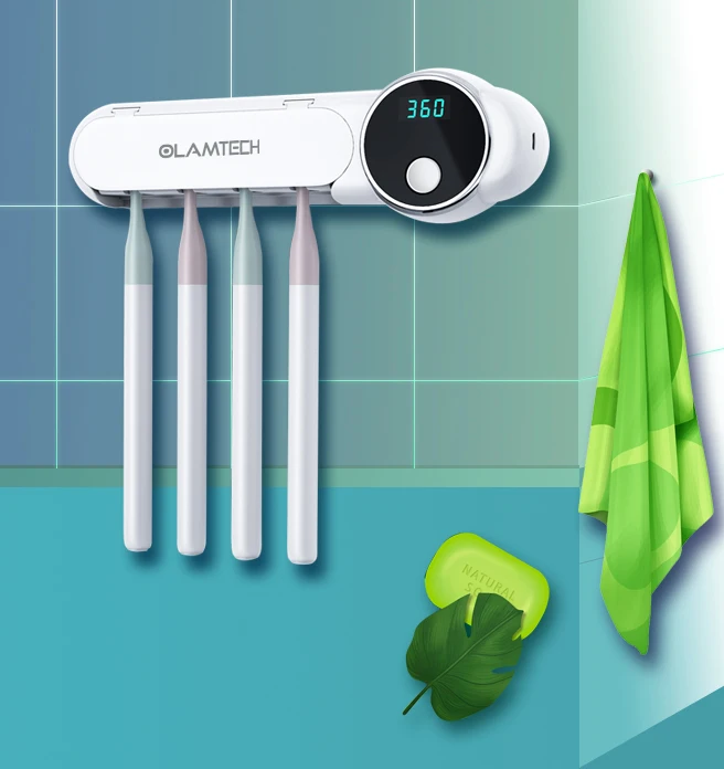 UVc ozone free uv toothbrush sanitizer tooth brush sterilizer for dentures