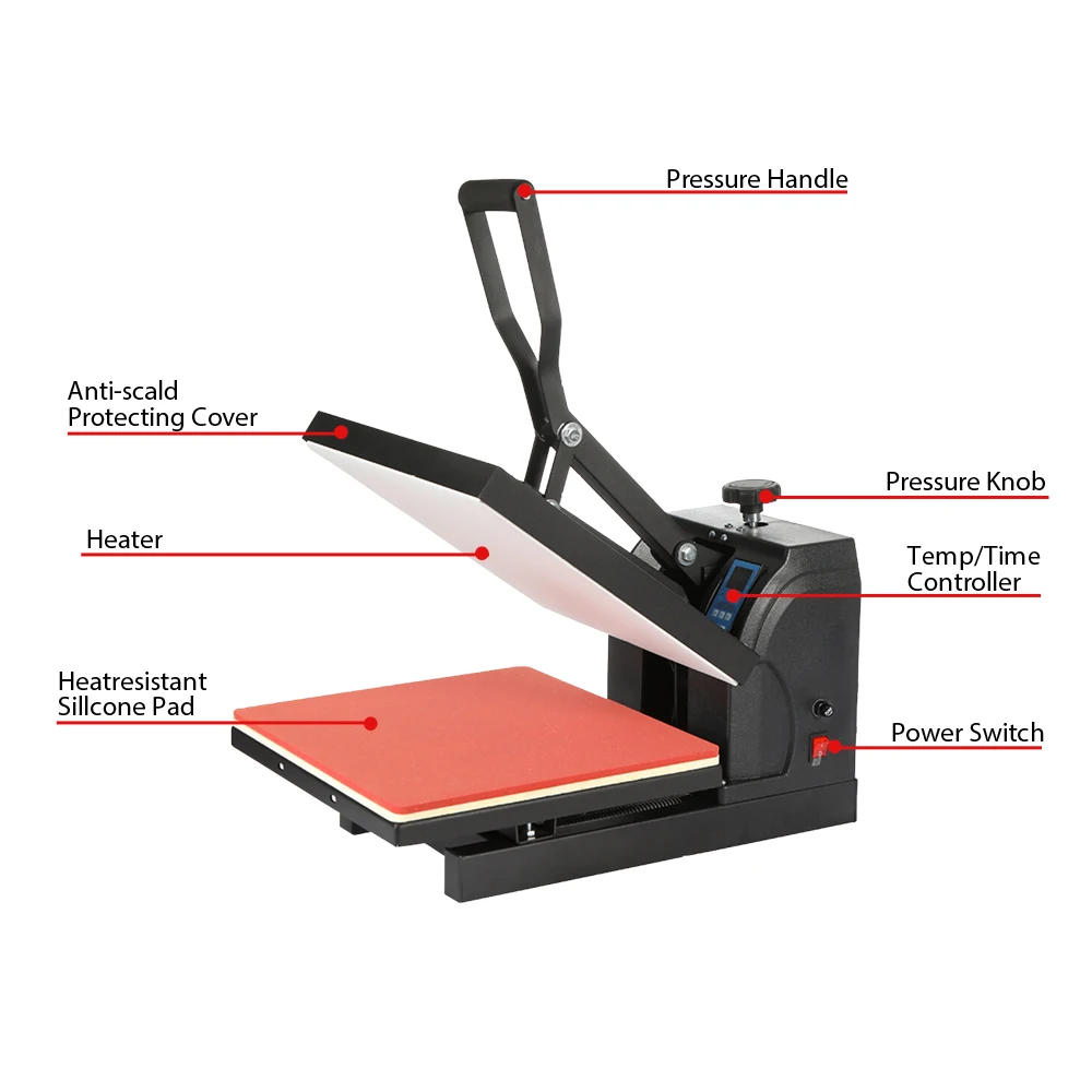 New Arrivals Erasmart 38*38cm T Shirt Printer Heat Press Machine Portable Mini DTF Printer Heat Press Machine