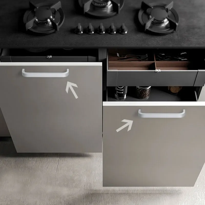 Morden Handle Series High Quality Cabinet Drawer Aluminum Hollow Handles For Kitchen And Wardrobe